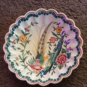 Hand painted pheasant plate